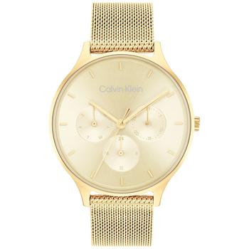 Calvin Klein | Gold-Tone Mesh Bracelet Watch 38mm商品图片,7.5折