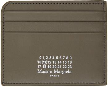 MAISON MARGIELA | Taupe Leather Card Holder商品图片,额外8.5折, 独家减免邮费, 额外八五折
