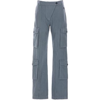 推荐Flared Cargo Pants - Pearl Grey商品