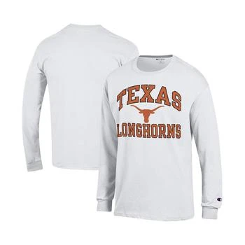 CHAMPION | Men's White Texas Longhorns High Motor Long Sleeve T-shirt 