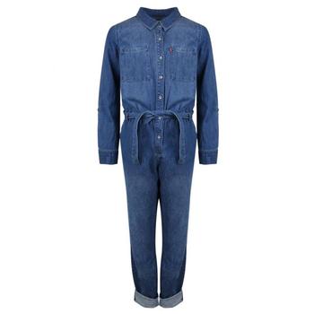 李维斯卫衣, Levi's | Blue Denim Tie Waist Jumpsuit商品图片 5折×额外9折, 额外九折