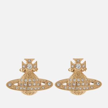 推荐Vivienne Westwood Women's Minnie Bas Relief Earrings - Gold Crystal商品