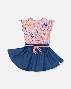 Deux par Deux | Printed And Chambray Bi-Material Dress Lavender,商家Premium Outlets,价格¥571