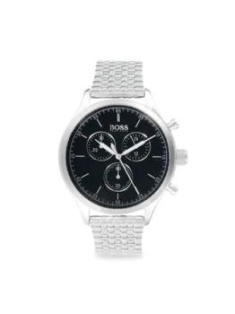 推荐Companion 42MM Stainless Steel Chronograph Bracelet Watch商品