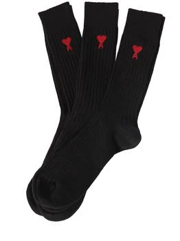 AMI | Pack Of 3 Logo Socks 额外6.5折, 额外六五折