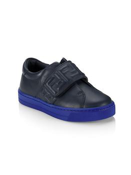 Fendi | Baby's Leather Grip-Tape 3D Logo Sneakers商品图片,