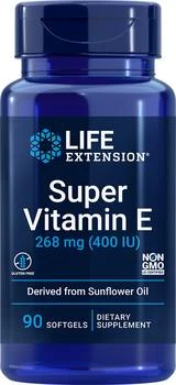 Life Extension | Life Extension Super Vitamin E, 400 IU - 268 mg (90 Softgels),商家Life Extension,价格¥151
