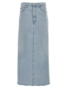 AGOLDE | AGOLDE Mid-Rise Frayed Edge Denim Skirt 6.4折起×额外9.5折, 额外九五折