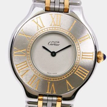 推荐Cartier White Yellow Gold Plated Stainless Steel Must 21 Quartz Men's Wristwatch 31 mm商品