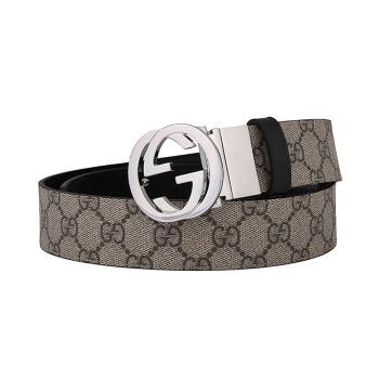 明星巴伯尔, Gucci | GUCCI 古驰 明星同款 浅棕色双G牛皮扳扣式商务休闲男士腰带 473030-KGDHN-9769商品图片 满$100享9.5折, 满折