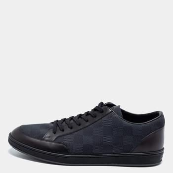 路易威登男鞋, [二手商品] Louis Vuitton | Louis Vuitton Graphite/Black Damier Nylon and Leather Offshore Low-Top Sneakers Size 41.5商品图片 8.1折