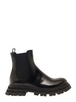 推荐Black Chelsea Boots With Elastic Inserts In Smooth Leather商品