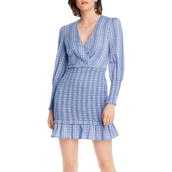 推荐LINI Womens Holly V Neck Striped Mini Dress商品