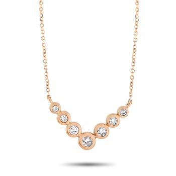 商品LB Exclusive | 14K Rose Gold 0.25 ct Diamond Pendant Necklace,商家Jomashop,价格¥3223图片