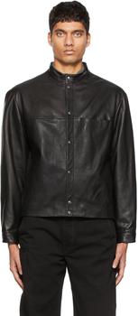 商品Lemaire | Black Lambskin Snap Jacket,商家SSENSE,价格¥8329图片