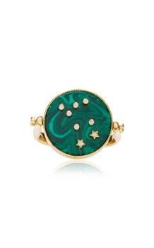 商品L'ATELIER NAWBAR | L'Atelier Nawbar - 3-in-1 Cosmic Love 18K Yellow Gold Diamond; Malachite Pinky Ring - Green - US 6 - Moda Operandi - Gifts For Her,商家Moda Operandi,价格¥12932图片
