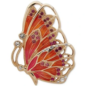 Anne Klein | Gold-Tone Crystal Butterfly Pin,商家Macy's,价格¥209