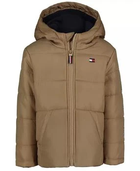 Tommy Hilfiger | Toddler and Little Boys Hilfiger Sleeve Graphic Puffer Jacket,商家Macy's,价格¥300