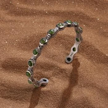 Karma and Luck | Path of Prosperity - Olive Jade Men’s Cuff,商家Premium Outlets,价格¥1360