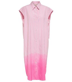 推荐Striped cotton poplin shirt dress商品