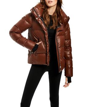 推荐Isabel Faux Leather Puffer Coat商品