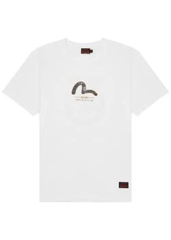 Evisu | Logo-embroidered cotton T-shirt 独家减免邮费