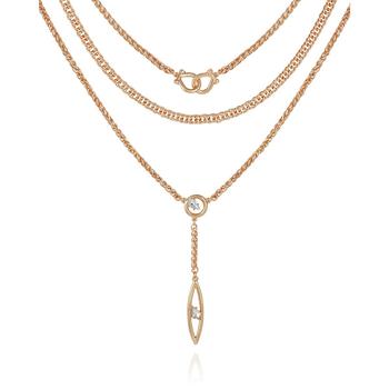推荐Gold-Tone and Crystal Multi Row Necklace商品