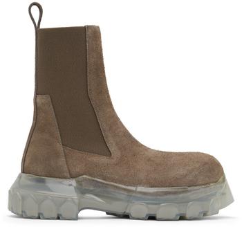 rick owens鞋, Rick Owens | Grey Beatle Bozo Tractor Boots商品图片 额外8.5折, 额外八五折