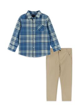 商品Baby Boy's & Little Boy’s Plaid Shirt & Pants Set图片
