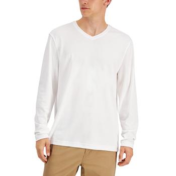 Alfani | Men's Long Sleeve Supima V-Neck T-Shirt, Created for Macy's商品图片,3.4折