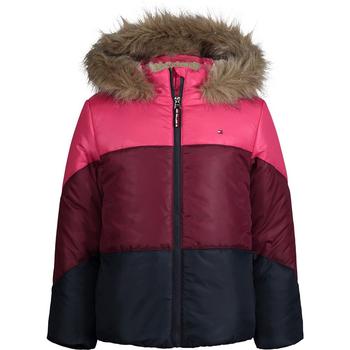 始祖鸟棉服, Tommy Hilfiger | Big Girls Colorblock Hooded Puffer Jacket商品图片 