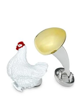 Jan Leslie | Sterling Silver Chicken & 24K Vermeil Egg Cufflinks,商家Bloomingdale's,价格¥5275