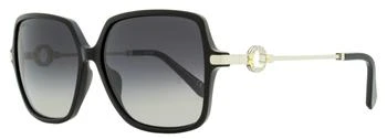 Omega | Omega Women's Square Sunglasses OM0033 01C Black/Rhodium  59mm 3折, 独家减免邮费