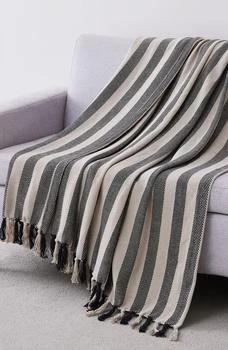 SOUTHSHORE FINE LINENS | Striped Cotton Luxury Blanket,商家Nordstrom Rack,价格¥374