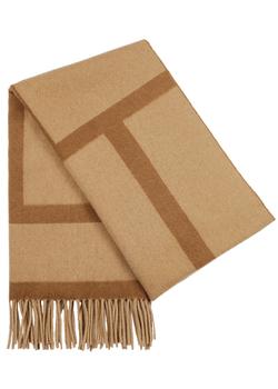 Totême | Logo-jacquard wool scarf商品图片,