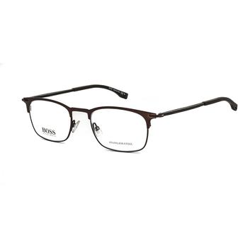 推荐Hugo Boss Mens Brown Square Eyeglass Frames 101804IN0052商品