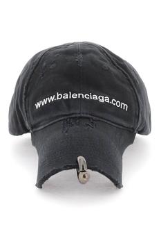 Balenciaga | Balenciaga front piercing bal.com baseball cap商品图片,7.9折