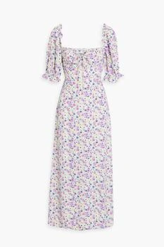 Rixo | Montenegro ruffle-trimmed floral-print crepe midi dress,商家THE OUTNET US,价格¥1417
