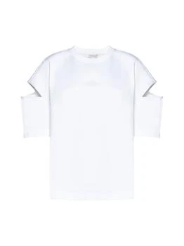 Alexander McQueen | Alexander McQueen Cut-Out-Sleeved Crewneck T-Shirt 4.8折