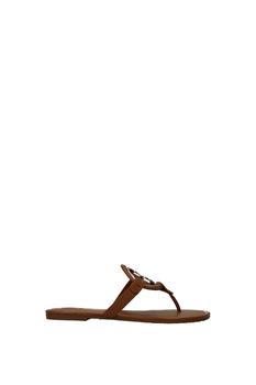 tory burch鞋鞋子, Tory Burch | Flip flops Leather Brown Tan商品图片 8折