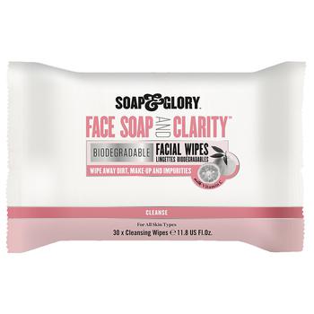 商品Soap & Glory | Face Soap & Clarity Biodegradable Facial Wipes,商家Walgreens,价格¥37图片
