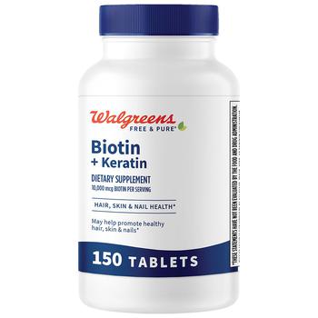 商品Walgreens | Biotin + Keratin Tablets,商家Walgreens,价格¥187图片