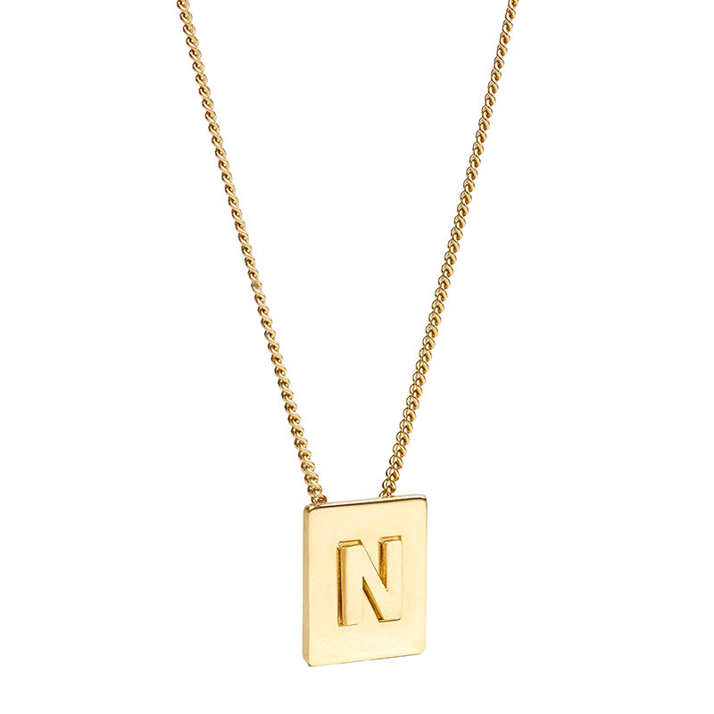 gancini经典款, Celine | 【预售3-7天】CELINE/赛琳 经典款ALPHABET系列 男女同款金色饰面黄铜字母N坠饰项链46N0N6BRA.35OR商品图片 8折, 包邮包税