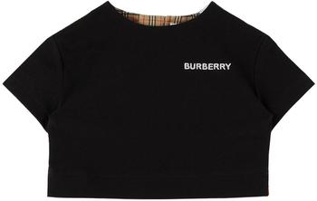男装burberry t恤, Burberry | Baby Black Logo T-Shirt商品图片 