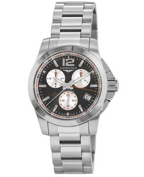 推荐Longines Conquest Quartz Chronograph Roland Garros Grey Dial Steel Men&apos;s Watch L3.700.4.79.6商品