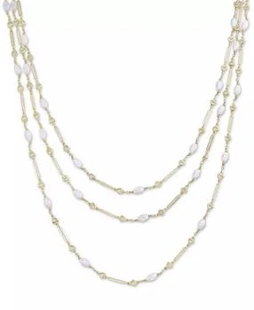 Michael Gabriel Designs | Gold-Tone Genuine Pearl 20-1/2" Layered Necklace,商家Macy's,价格¥688