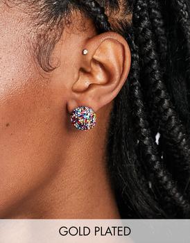 推荐Kate Spade rainbow pave dome stud earrings商品