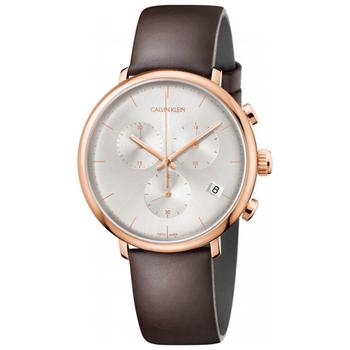 Calvin Klein | Calvin Klein Men's K8M276G6 High Noon 40mm Silver Dial Leather Watch商品图片,2.7折