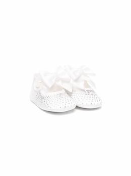 商品MONNALISA | Monnalisa Glitter Crib Shoes With Bow,商家Italist,价格¥866图片
