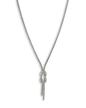 John Hardy | Sterling Silver Love Knot Woven Chain Lariat Necklace, 16-18",商家Bloomingdale's,价格¥5113